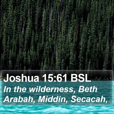 Joshua 15:61 BSL Bible Verse Image