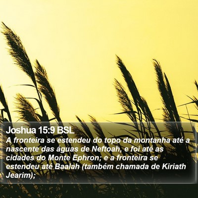 Joshua 15:9 BSL Bible Verse Image