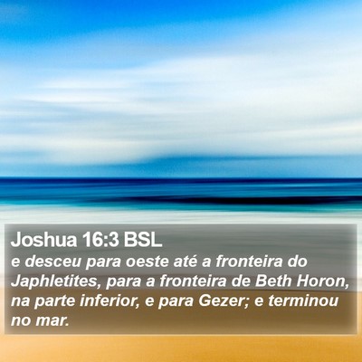 Joshua 16:3 BSL Bible Verse Image