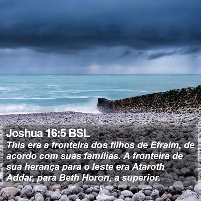 Joshua 16:5 BSL Bible Verse Image