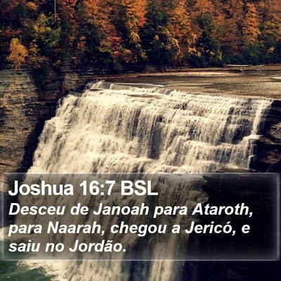 Joshua 16:7 BSL Bible Verse Image