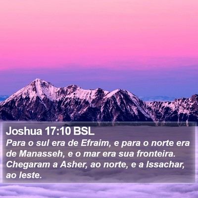 Joshua 17:10 BSL Bible Verse Image