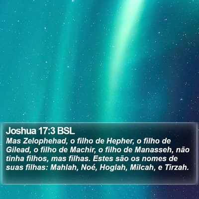 Joshua 17:3 BSL Bible Verse Image