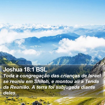 Joshua 18:1 BSL Bible Verse Image