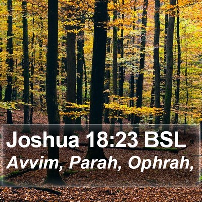 Joshua 18:23 BSL Bible Verse Image
