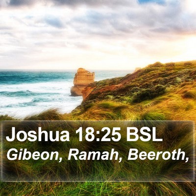 Joshua 18:25 BSL Bible Verse Image