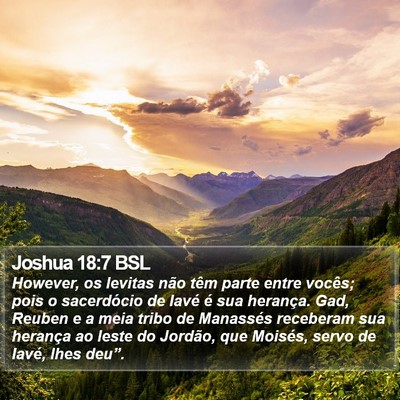 Joshua 18:7 BSL Bible Verse Image