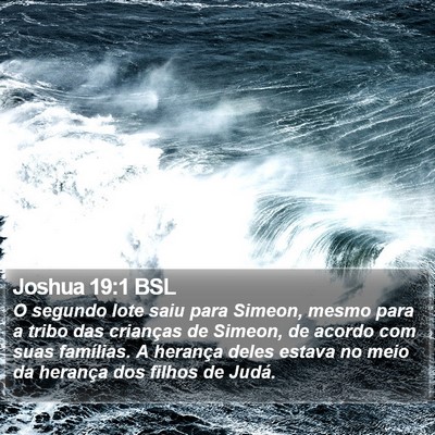Joshua 19:1 BSL Bible Verse Image