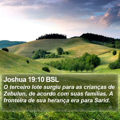 Joshua 19:10 BSL Bible Verse Image