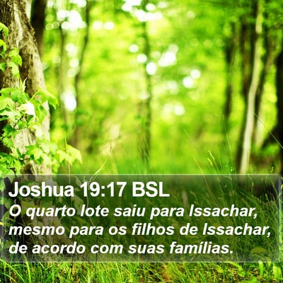 Joshua 19:17 BSL Bible Verse Image
