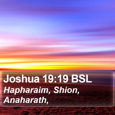 Joshua 19:19 BSL Bible Verse Image