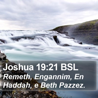 Joshua 19:21 BSL Bible Verse Image
