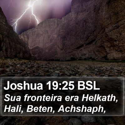 Joshua 19:25 BSL Bible Verse Image