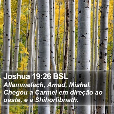 Joshua 19:26 BSL Bible Verse Image