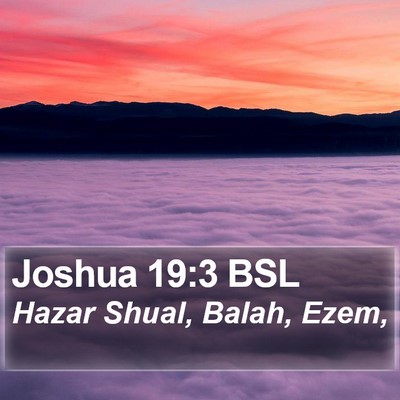 Joshua 19:3 BSL Bible Verse Image