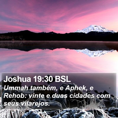 Joshua 19:30 BSL Bible Verse Image