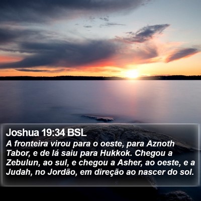 Joshua 19:34 BSL Bible Verse Image