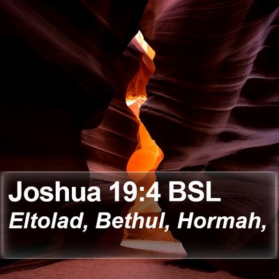 Joshua 19:4 BSL Bible Verse Image