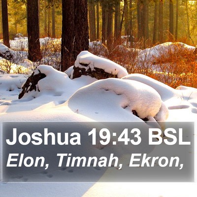 Joshua 19:43 BSL Bible Verse Image