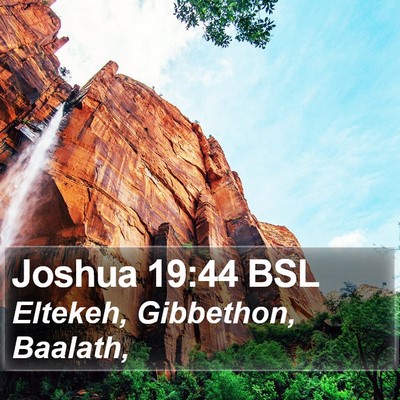 Joshua 19:44 BSL Bible Verse Image