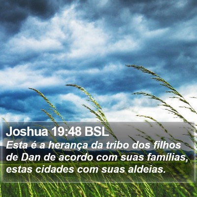 Joshua 19:48 BSL Bible Verse Image