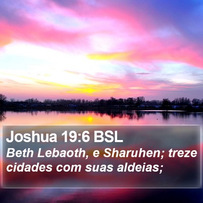 Joshua 19:6 BSL Bible Verse Image