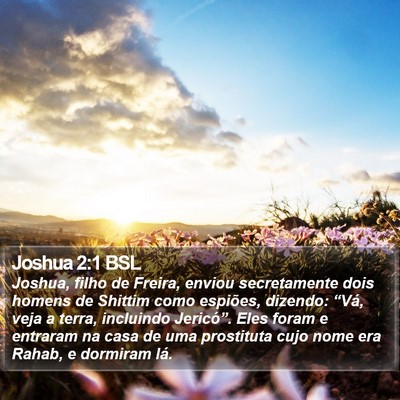 Joshua 2:1 BSL Bible Verse Image