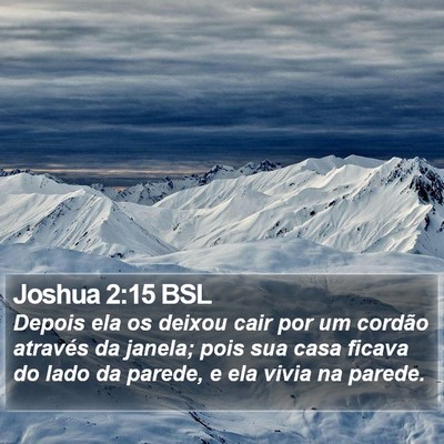 Joshua 2:15 BSL Bible Verse Image