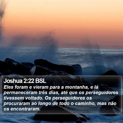 Joshua 2:22 BSL Bible Verse Image