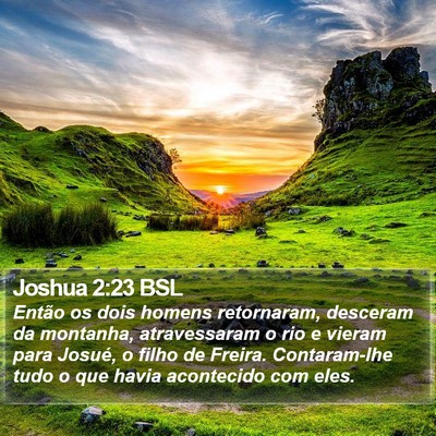 Joshua 2:23 BSL Bible Verse Image