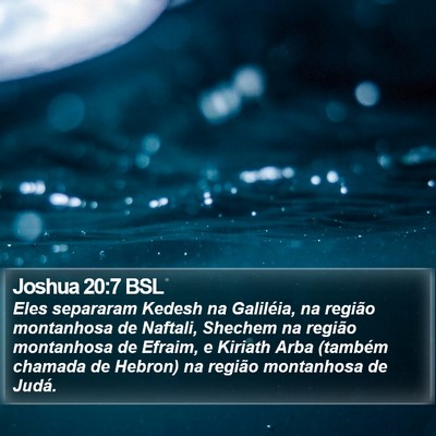 Joshua 20:7 BSL Bible Verse Image