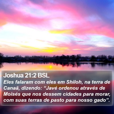 Joshua 21:2 BSL Bible Verse Image
