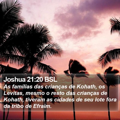 Joshua 21:20 BSL Bible Verse Image