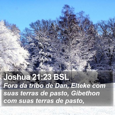 Joshua 21:23 BSL Bible Verse Image