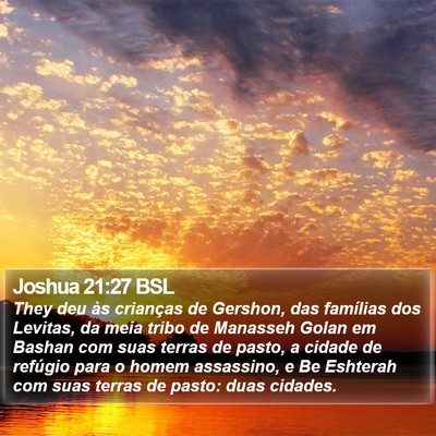 Joshua 21:27 BSL Bible Verse Image