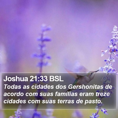 Joshua 21:33 BSL Bible Verse Image