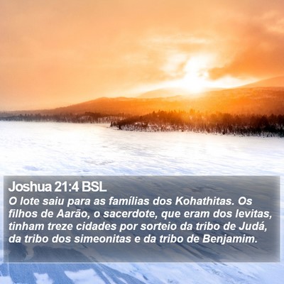 Joshua 21:4 BSL Bible Verse Image