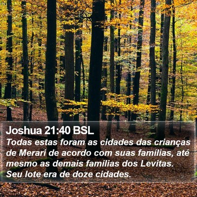Joshua 21:40 BSL Bible Verse Image