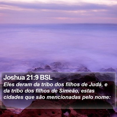 Joshua 21:9 BSL Bible Verse Image