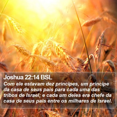 Joshua 22:14 BSL Bible Verse Image