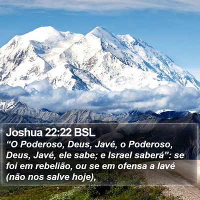 Joshua 22:22 BSL Bible Verse Image