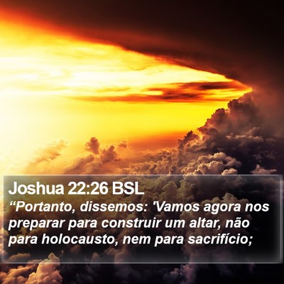 Joshua 22:26 BSL Bible Verse Image