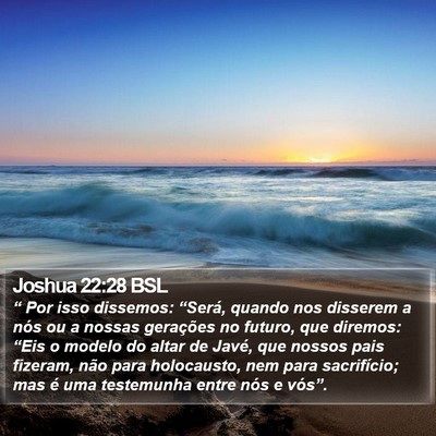 Joshua 22:28 BSL Bible Verse Image