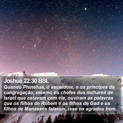 Joshua 22:30 BSL Bible Verse Image