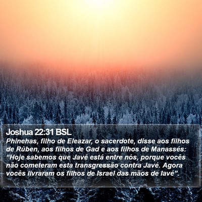 Joshua 22:31 BSL Bible Verse Image