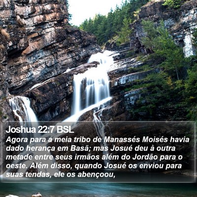 Joshua 22:7 BSL Bible Verse Image