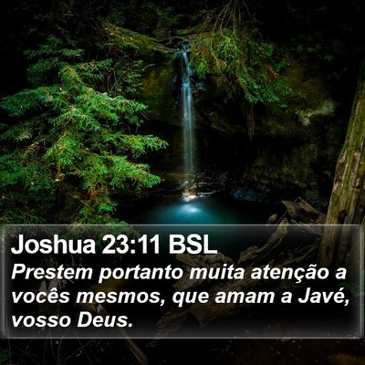 Joshua 23:11 BSL Bible Verse Image