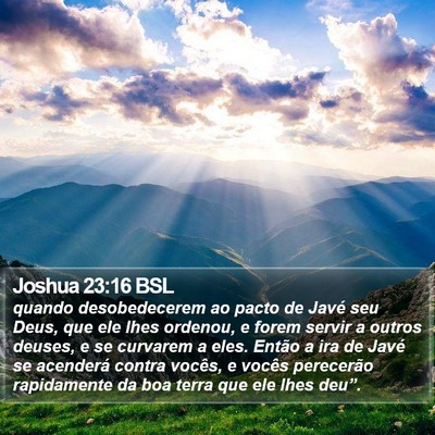 Joshua 23:16 BSL Bible Verse Image