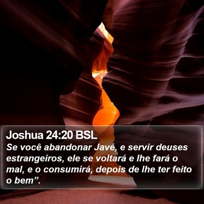 Joshua 24:20 BSL Bible Verse Image