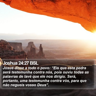 Joshua 24:27 BSL Bible Verse Image